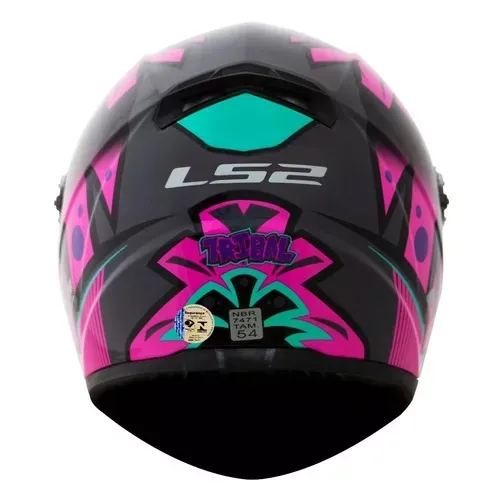 Capacete LS2 FF358 Tribal Fucsia Rosa - Imagem 3