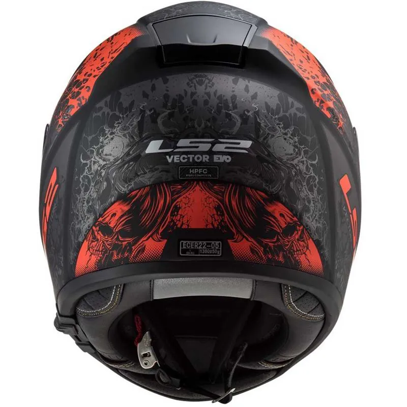 Capacete LS2 FF397 Vector Evo Swipe Preto & Vermelho Fosco - Imagem 3
