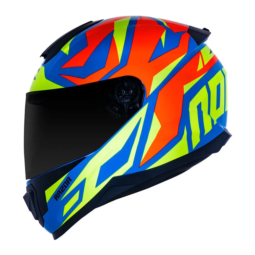 Capacete Norisk Razor Cutting – Azul/Amarelo/Vermelho