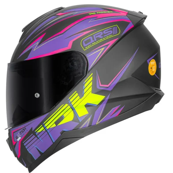 Capacete Norisk Razor Ghost – Preto Fosco & Roxo