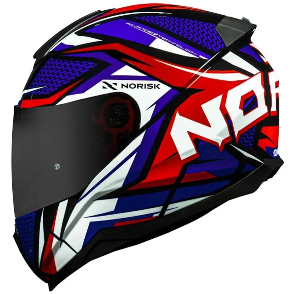 Capacete Norisk Razor Sharp - Azul & Vermelho