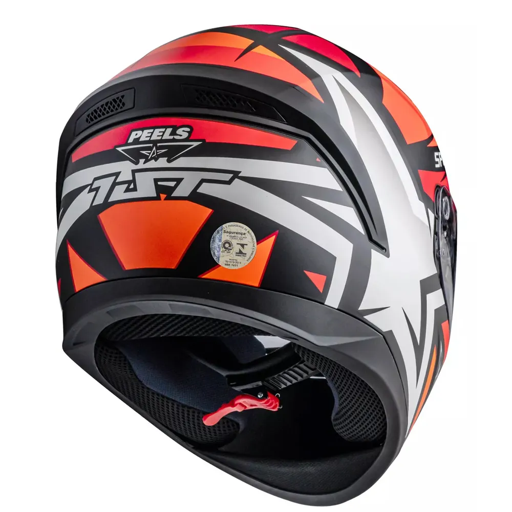 Capacete Peels Spike II 1ST – Preto & Vermelho - Imagem 3