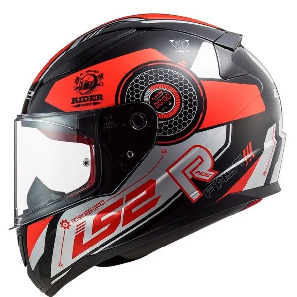 Capacete LS2 FF353 Rapid Stratus Vermelho & Cinza