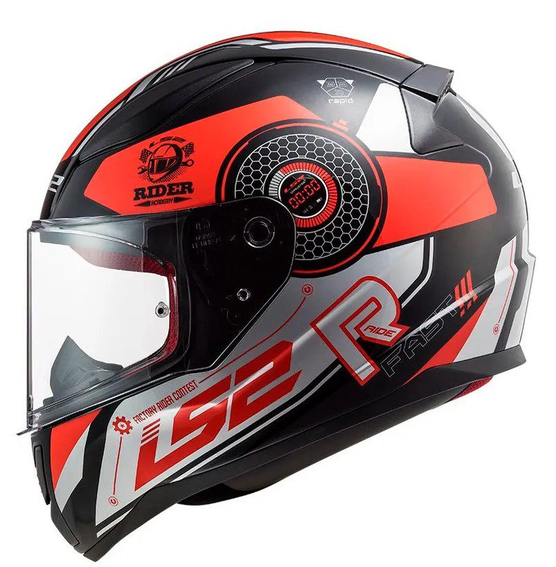Capacete LS2 FF353 Rapid Stratus Vermelho & Cinza