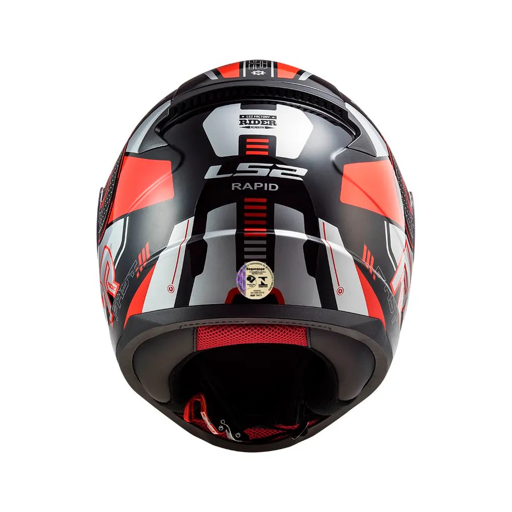 Capacete LS2 FF353 Rapid Stratus Vermelho & Cinza - Imagem 3