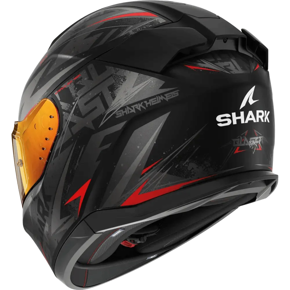 Capacete Shark D-Skwal 3 Sizler – Cinza & Vermelho - Imagem 3
