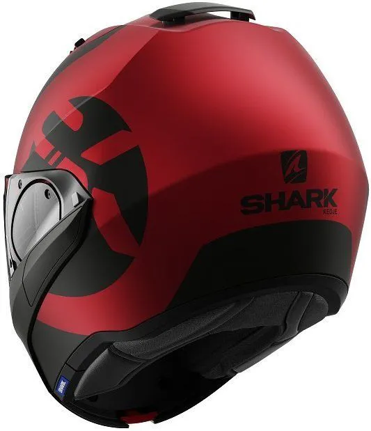 Capacete Shark EVO Es Kedje – Preto Fosco & Vermelho - Imagem 3