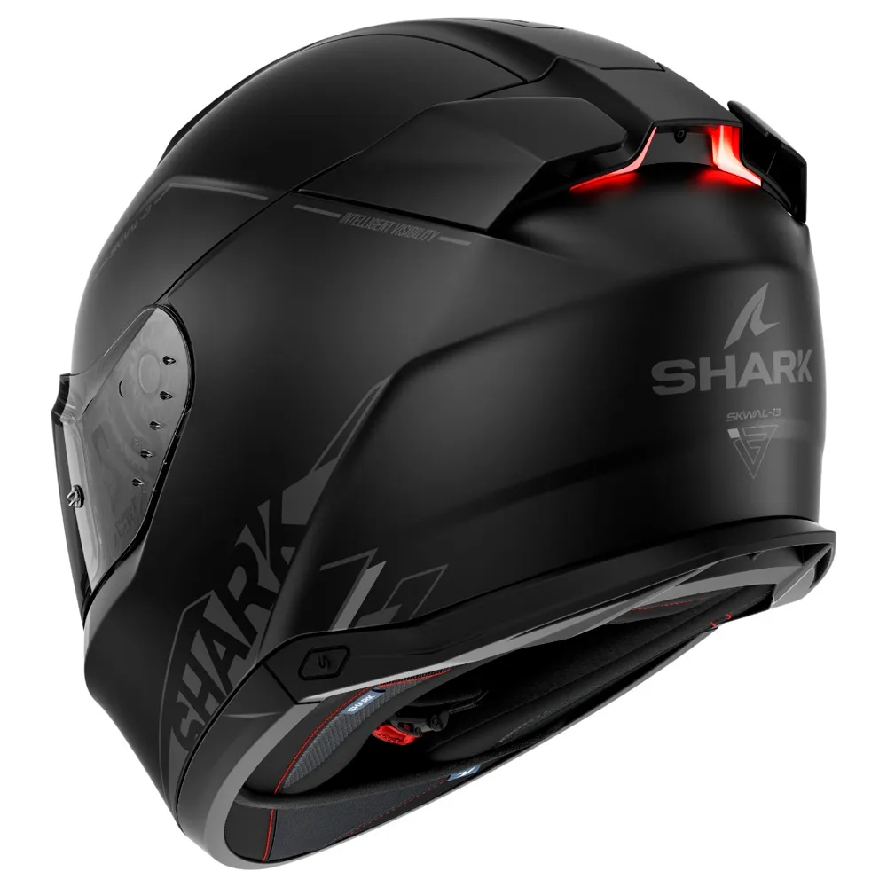 Capacete Shark Skwal I3 Blank SP KAK - Preto Fosco - Imagem 3