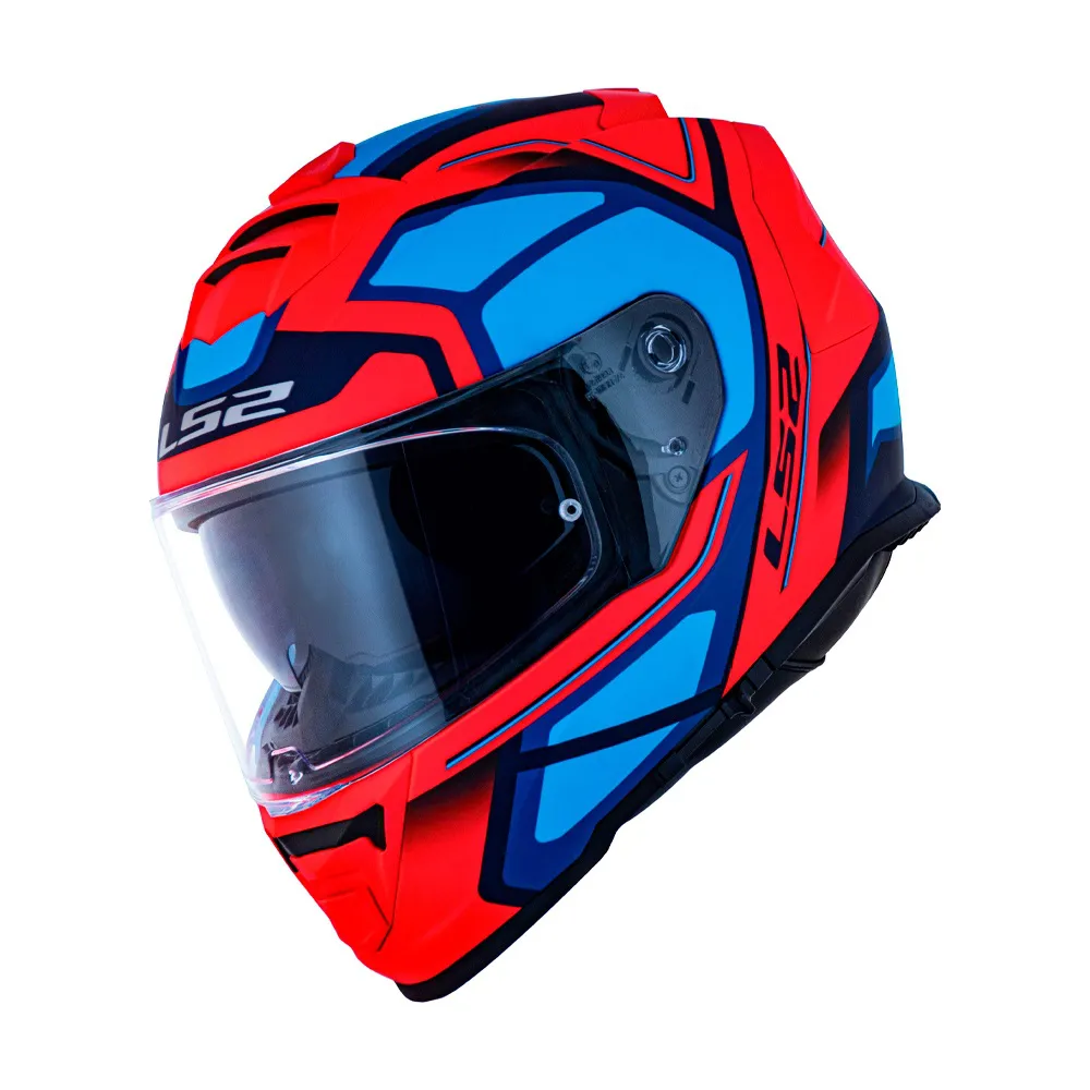Capacete LS2 FF800 Storm Faster Azul & Laranja Fosco - Imagem 2