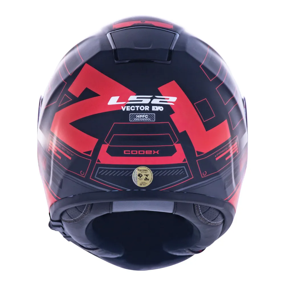 Capacete LS2 FF397 Vector Evo Frequency Preto Fosco & Vermelho - Imagem 3