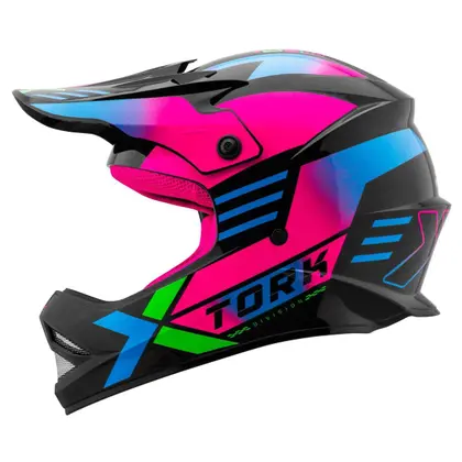 Capacete Pro Tork Infantil Cross Next – Preto & Rosa