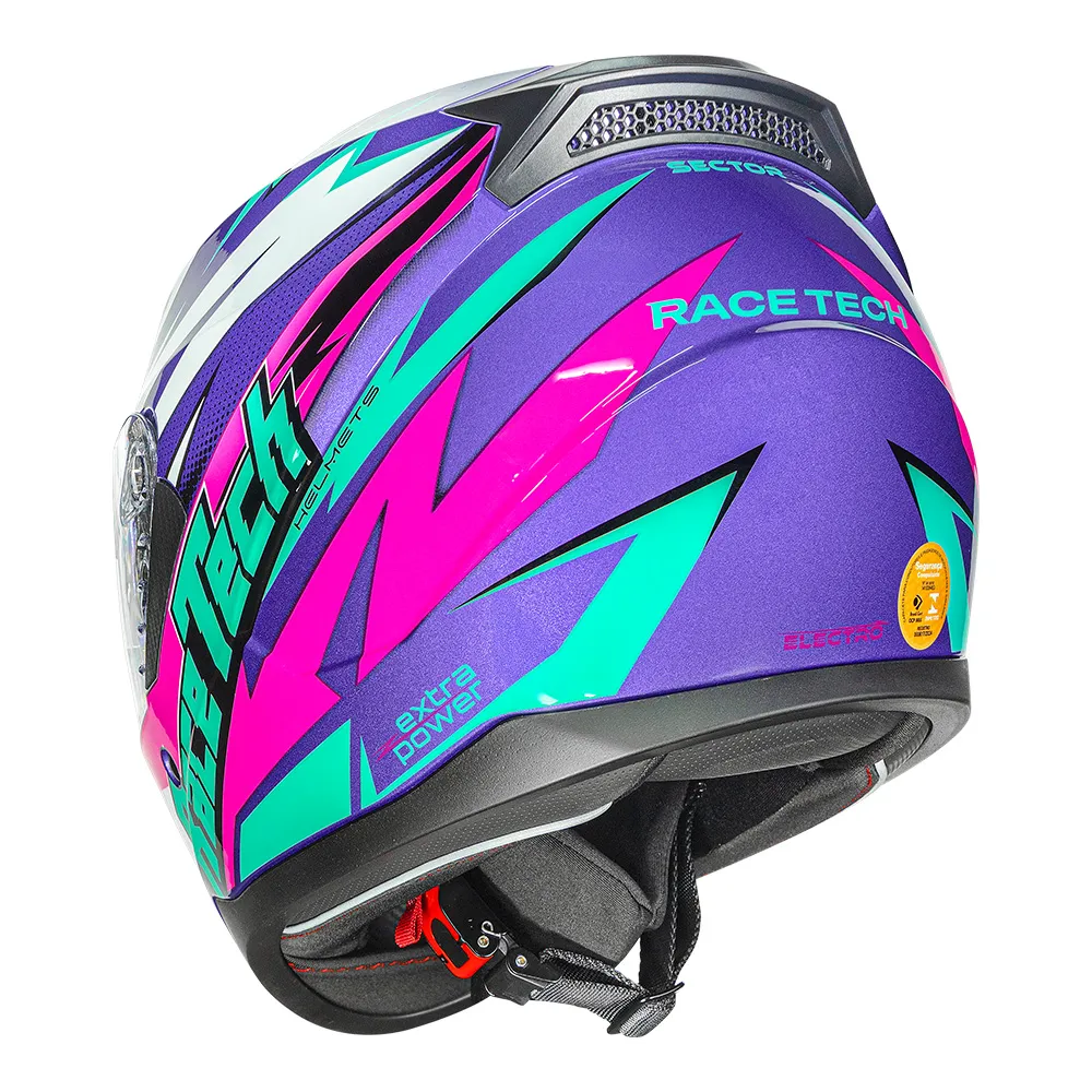 Capacete Race Tech Sector Electro Roxo - Imagem 2