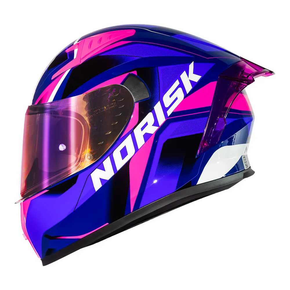 Capacete Norisk Flow Pulse Azul e Rosa