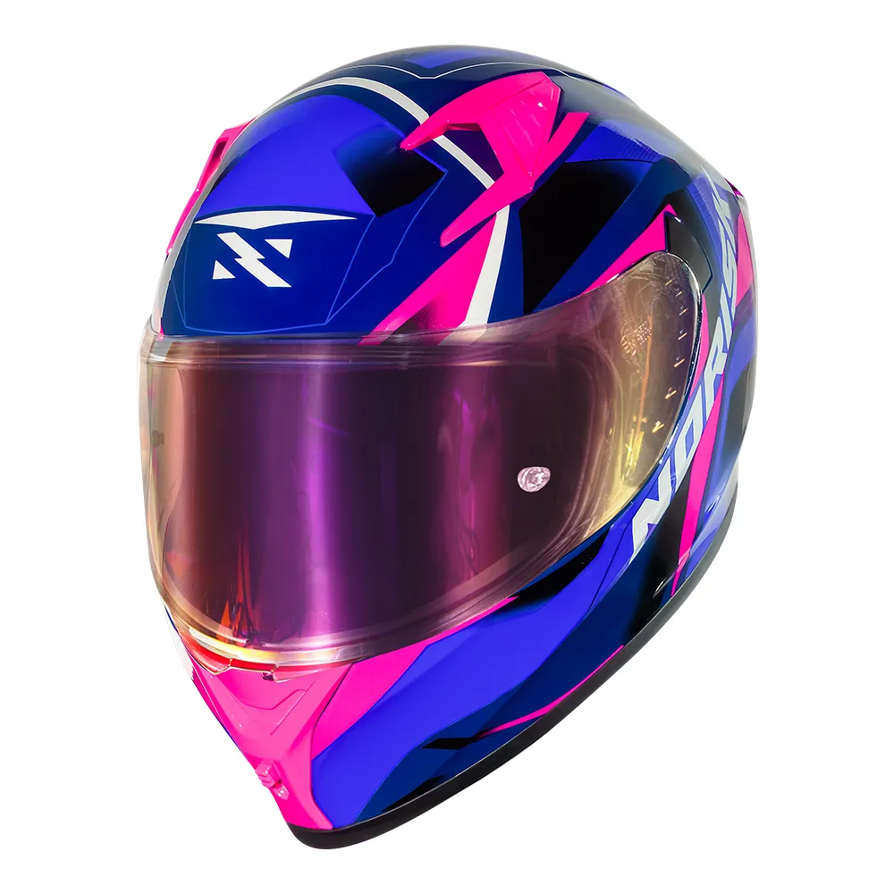 Capacete Norisk Flow Pulse Azul e Rosa - Imagem 4