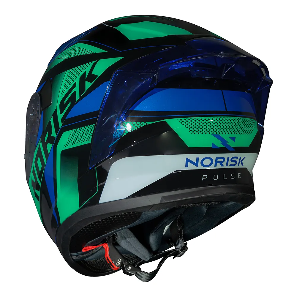 Capacete Norisk Flow Pulse Verde e Azul - Imagem 2