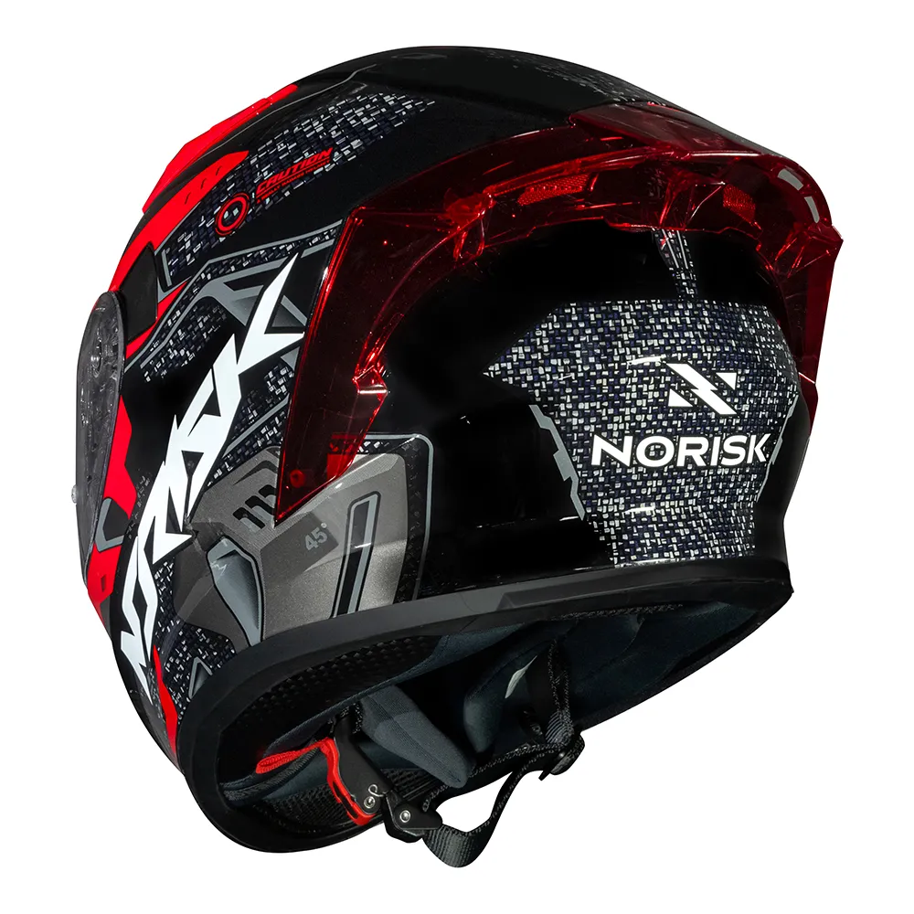 Capacete Norisk Flow Robot Preto Vermelho - Imagem 2