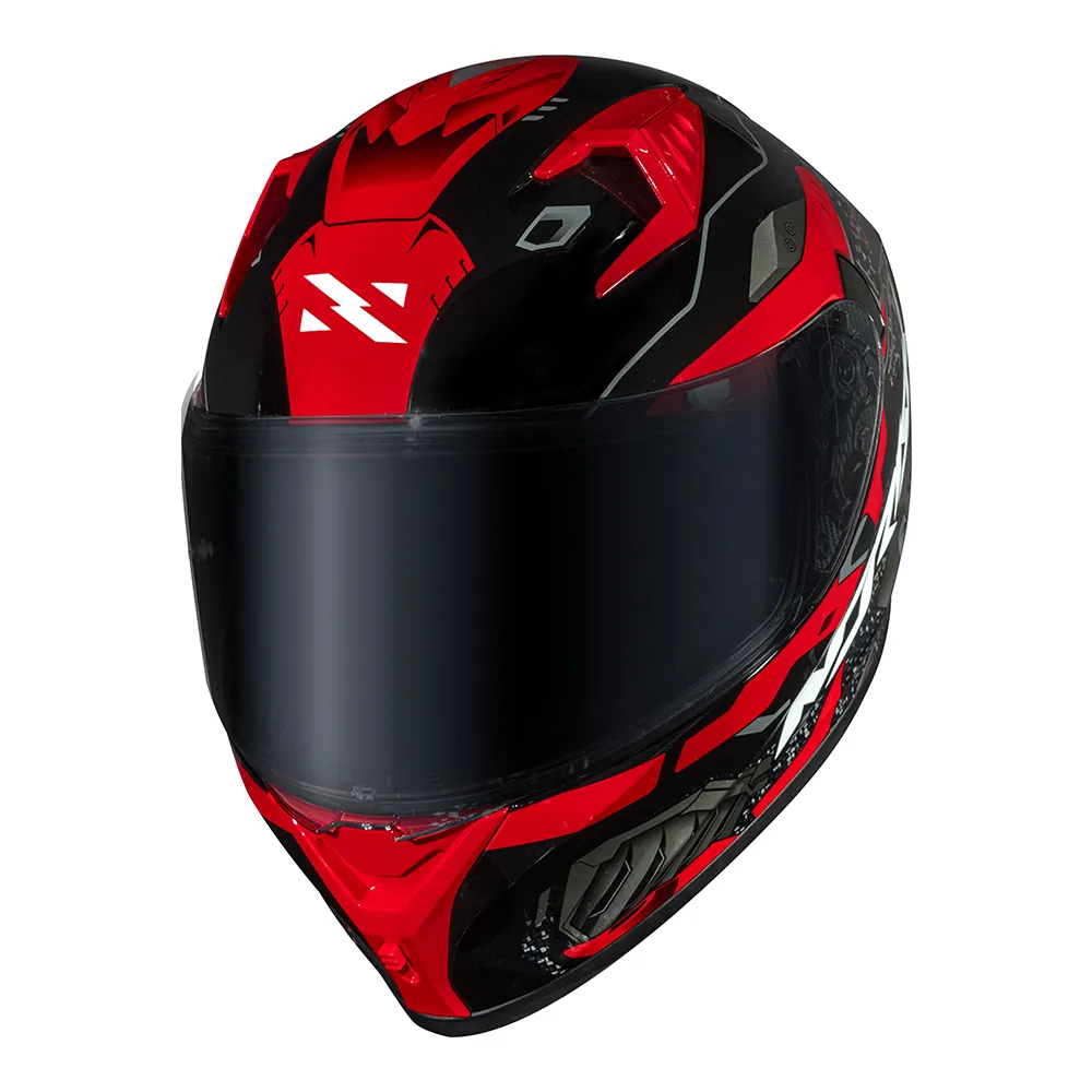 Capacete Norisk Flow Robot Preto Vermelho - Imagem 4