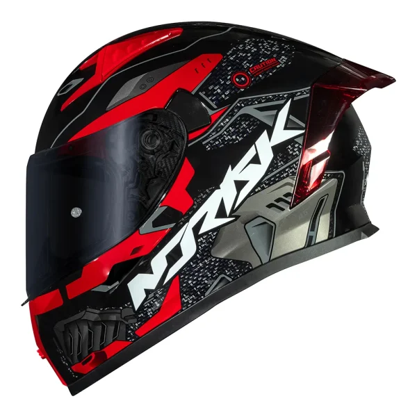 Capacete Norisk Flow Robot Preto Vermelho