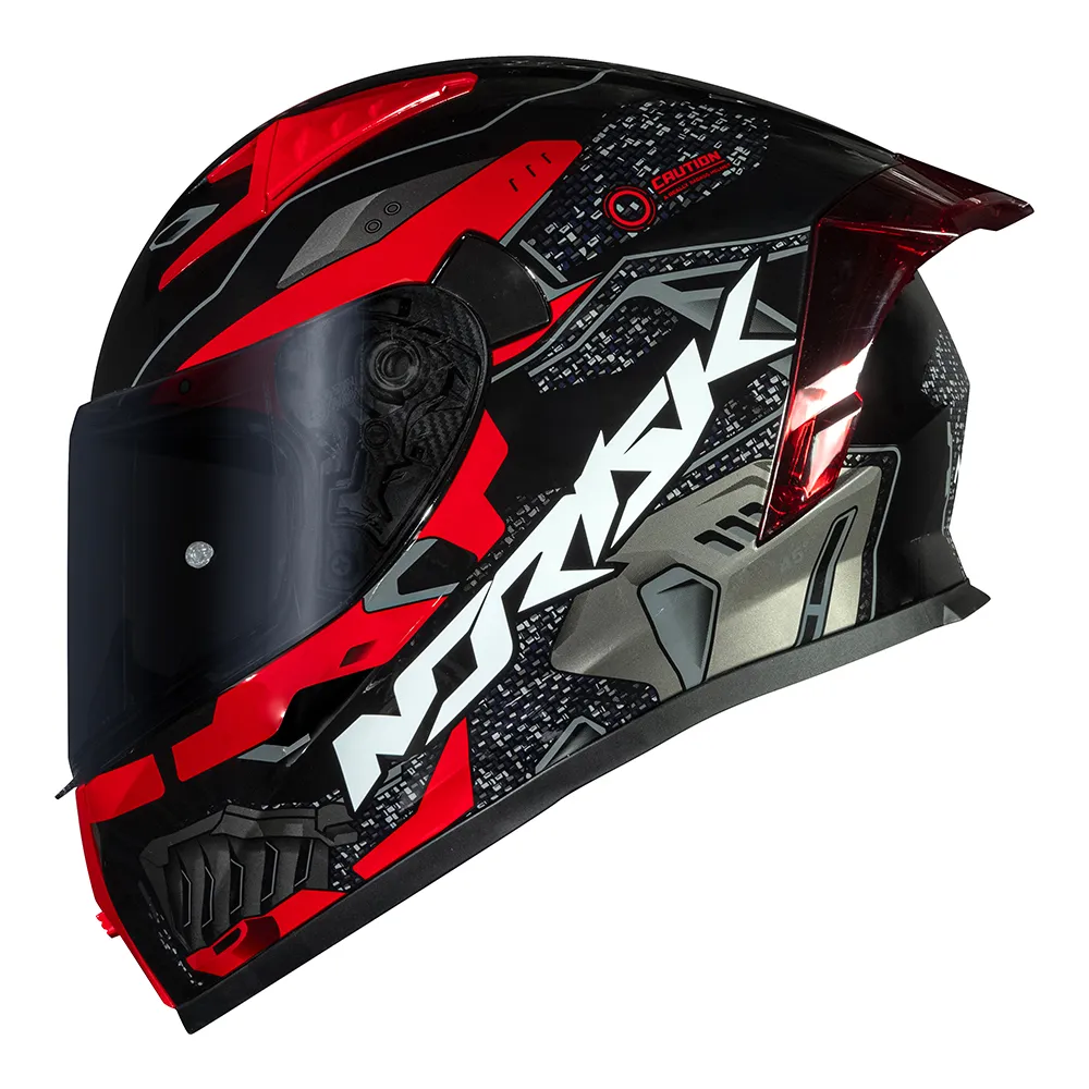Capacete Norisk Flow Robot Preto Vermelho