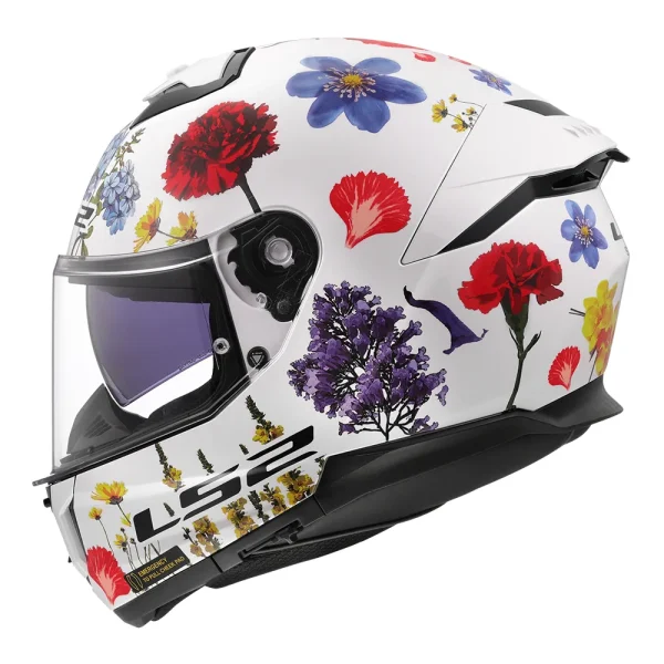 Capacete LS2 FF808 Stream 2 Flowers Branco