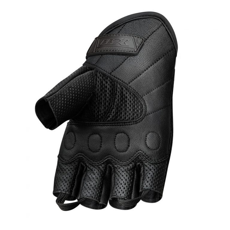 Luva X11 Route 2 Couro Masculina 1/2 Dedo - Preta - Imagem 2