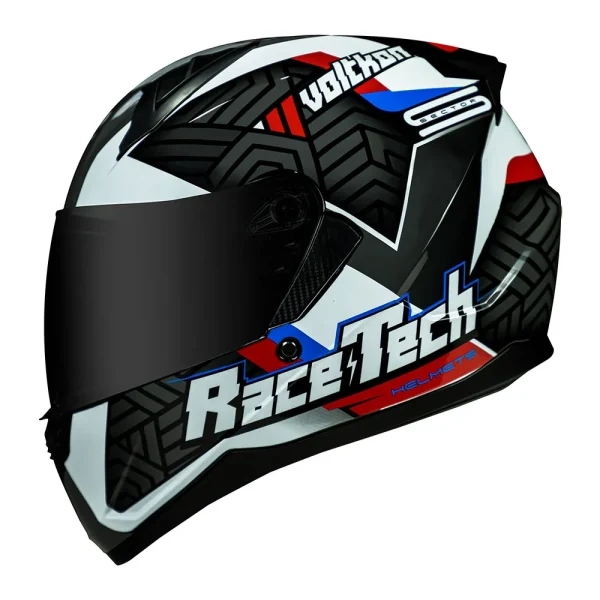 Capacete Race Tech Sector Voltkon Branco e Preto